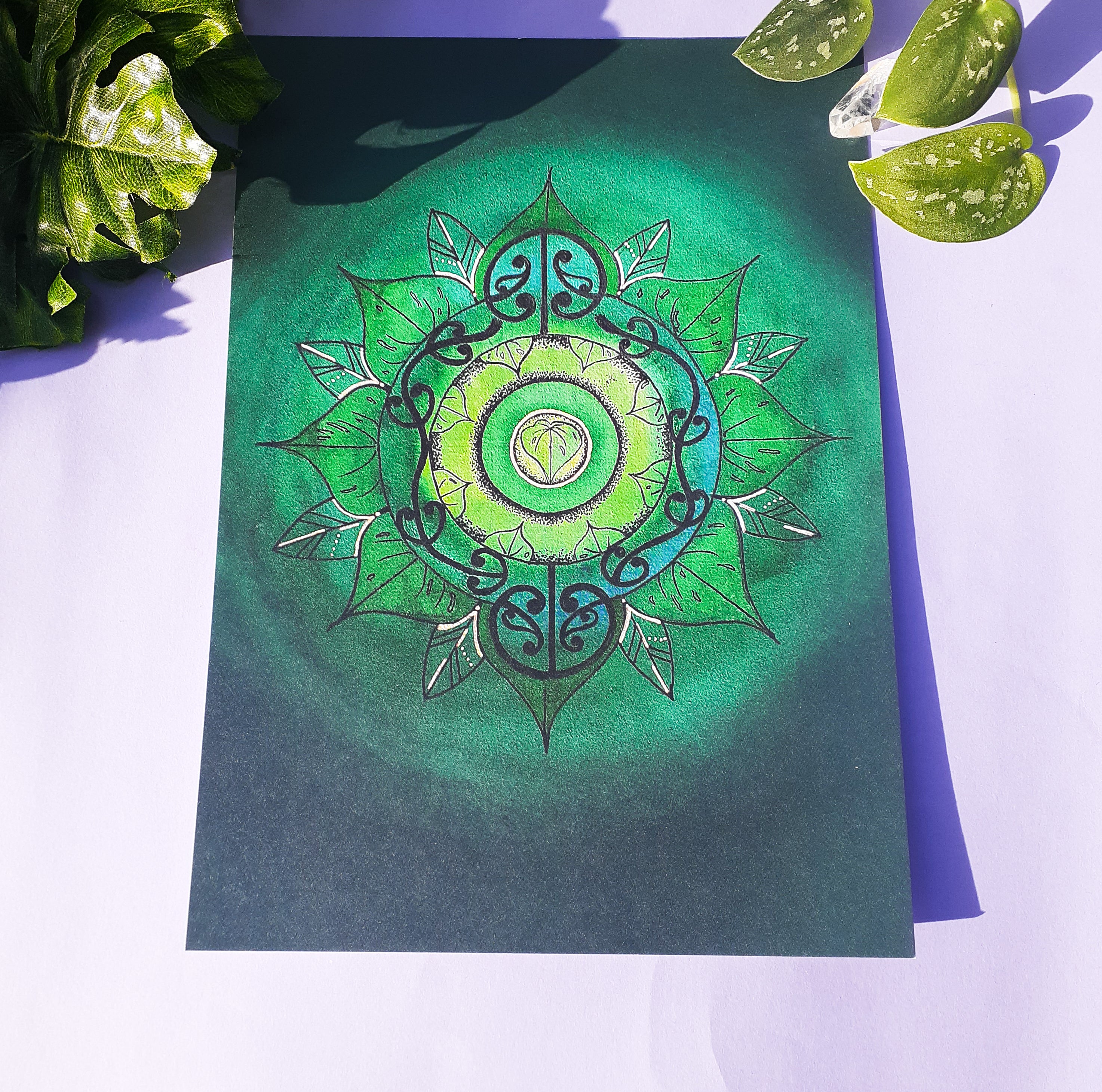 Kawakawa watercolour illustration digital download