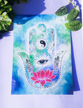 Hamsa hand digital illustration download