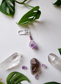 Amethyst crystal keyring