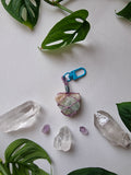 Aquamarine crystal key charm