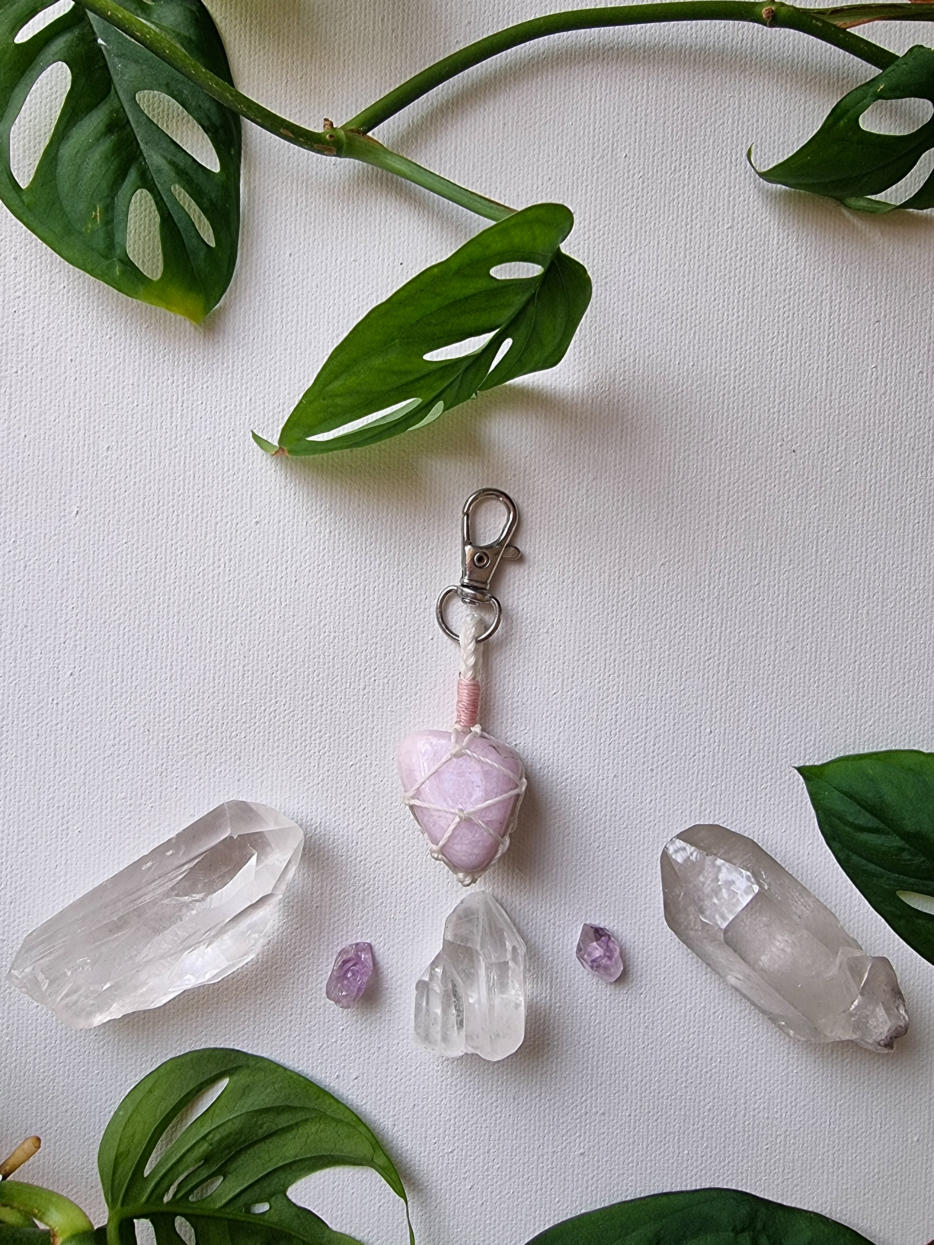 Kunzite key ring