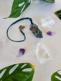 Smoky quartz macrame pendulum